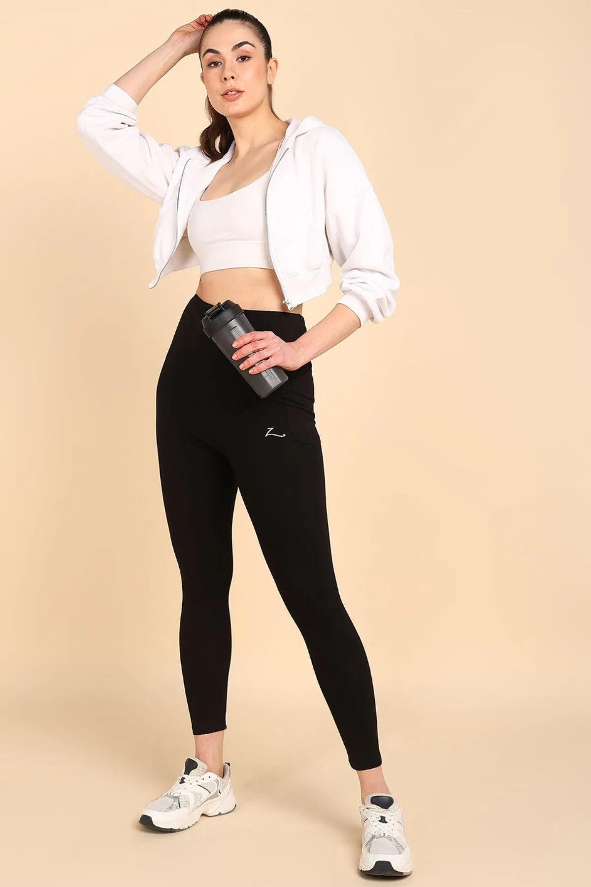 247 Zactive™ Black Maternity Leggings (Pregnancy & Postpartum)